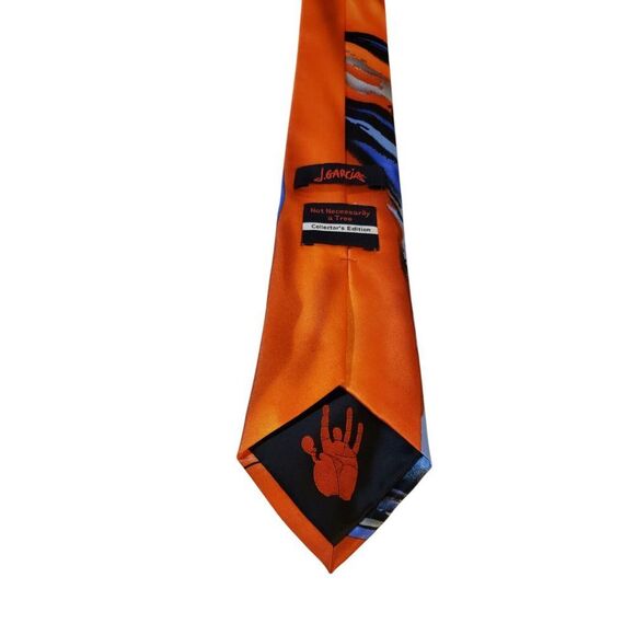J Garcia 'Not Necessarily A Tree' Neck Tie Mens Collectors Edition Orange Black - Picture 5 of 13